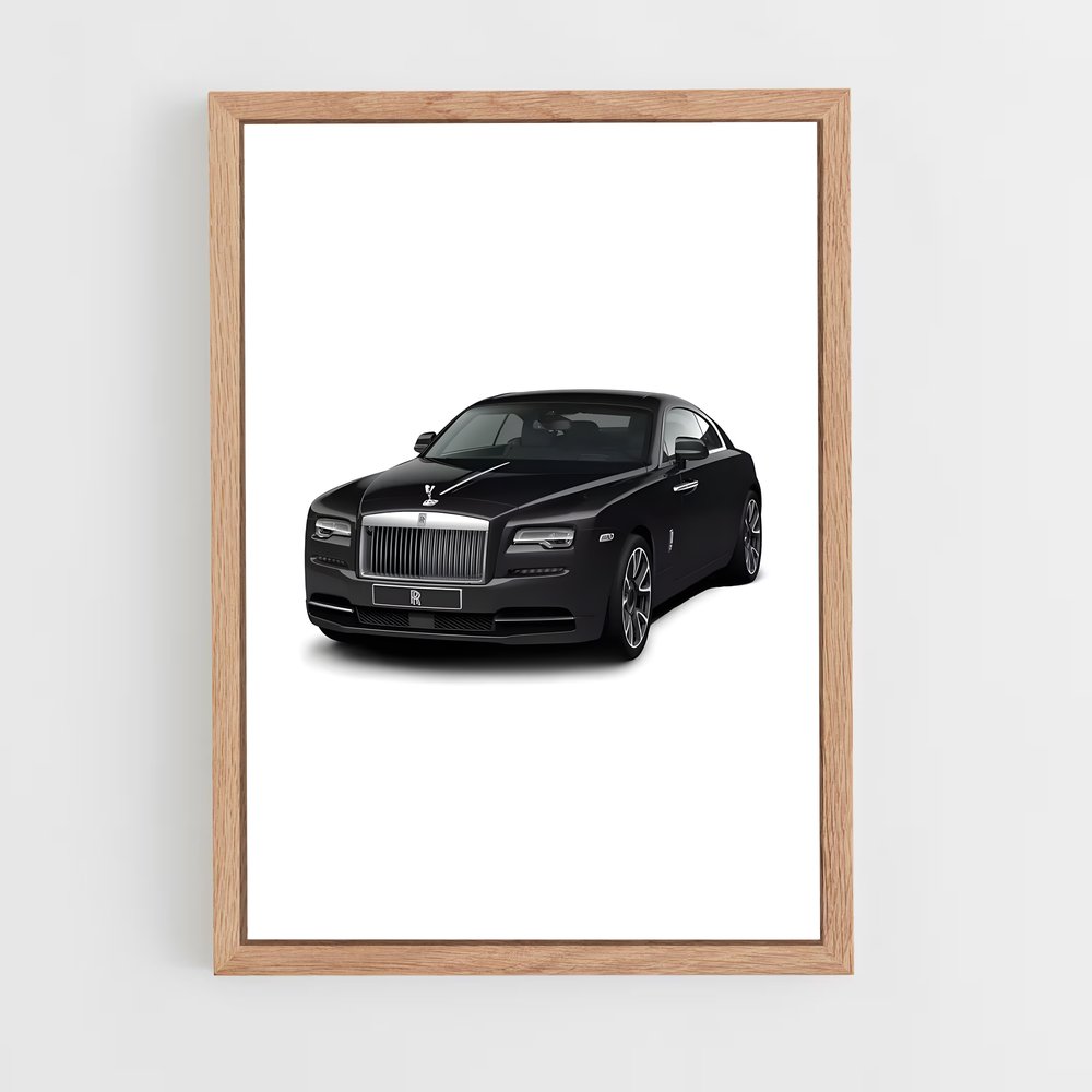 Poster badge chic Wraith noir – affiche Rolls-Royce (vue 4)